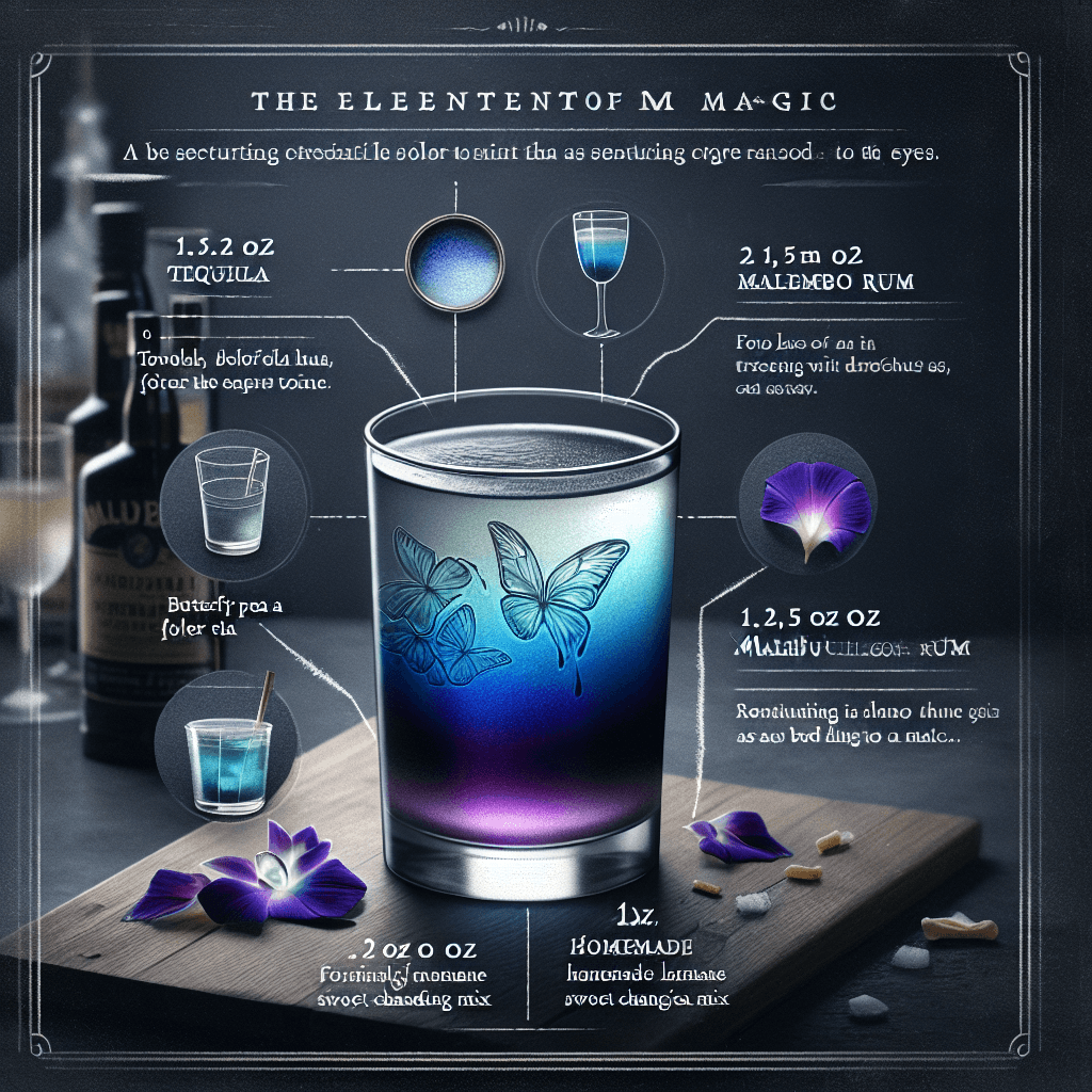 Azure Twilight, Stunning color-changing cocktail with tequila and ...