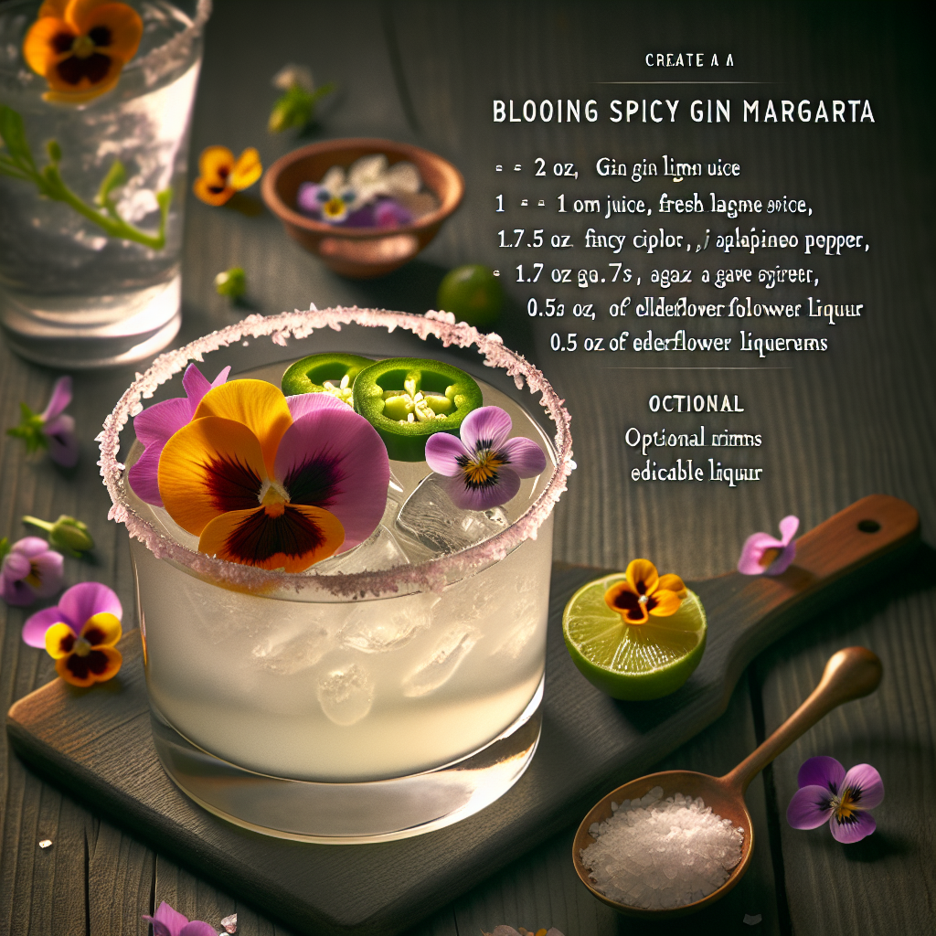 Blooming Spicy Gin Margarita
