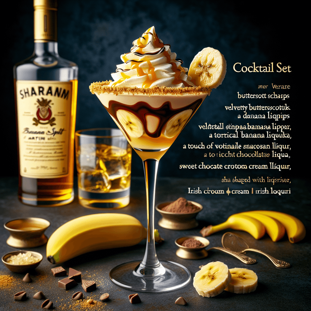 Golden Banana Split Martini