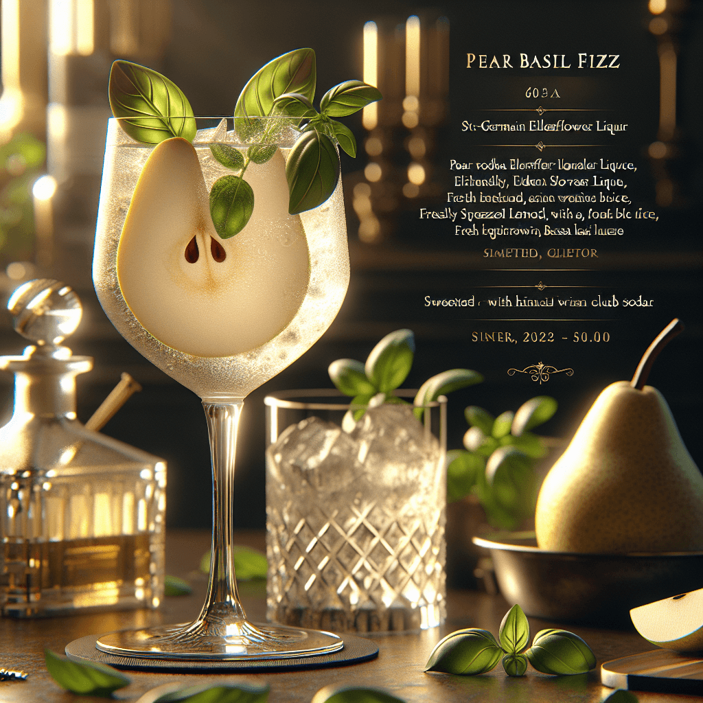 Pear Basil Fizz