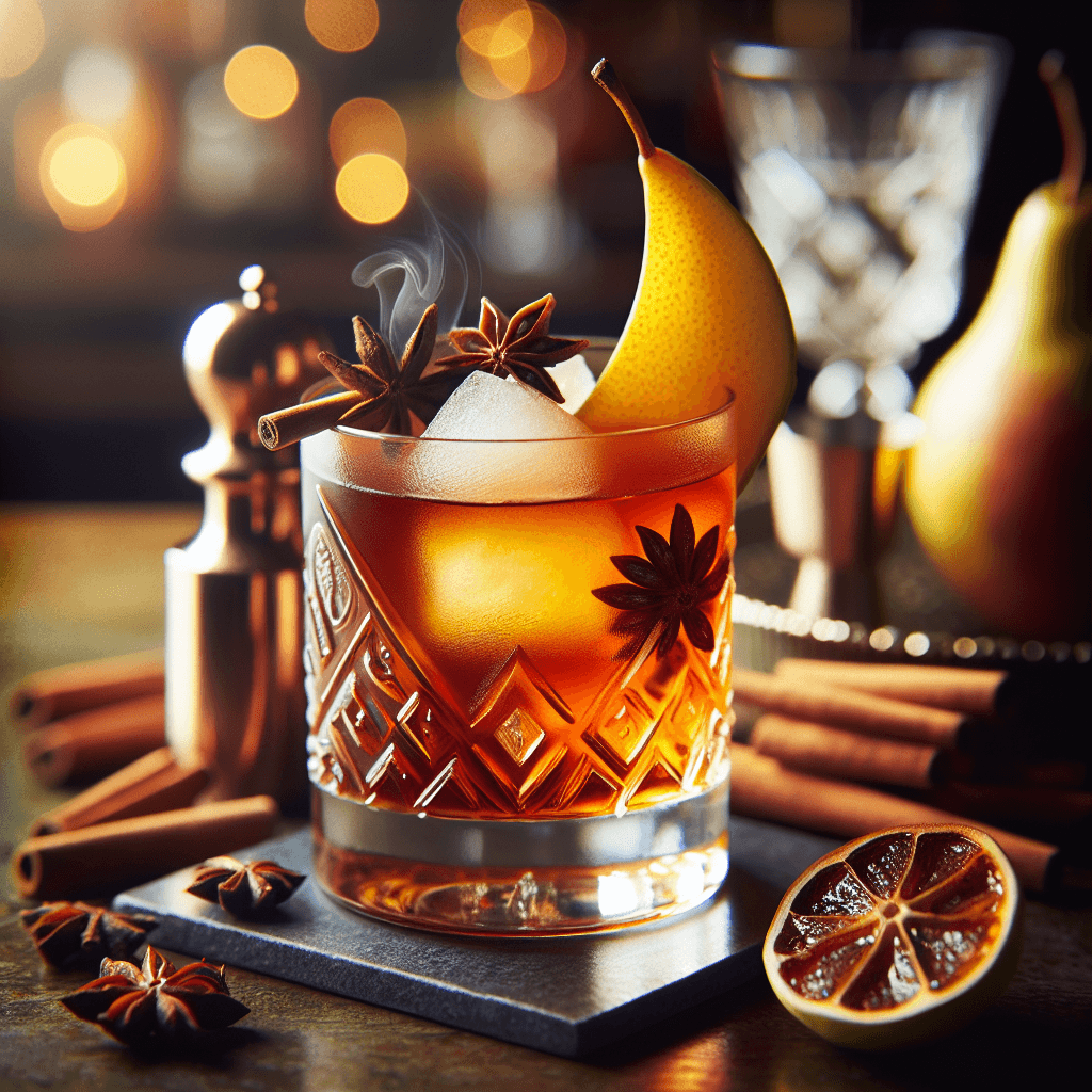 Smoked Spice Pear Old Fashioned