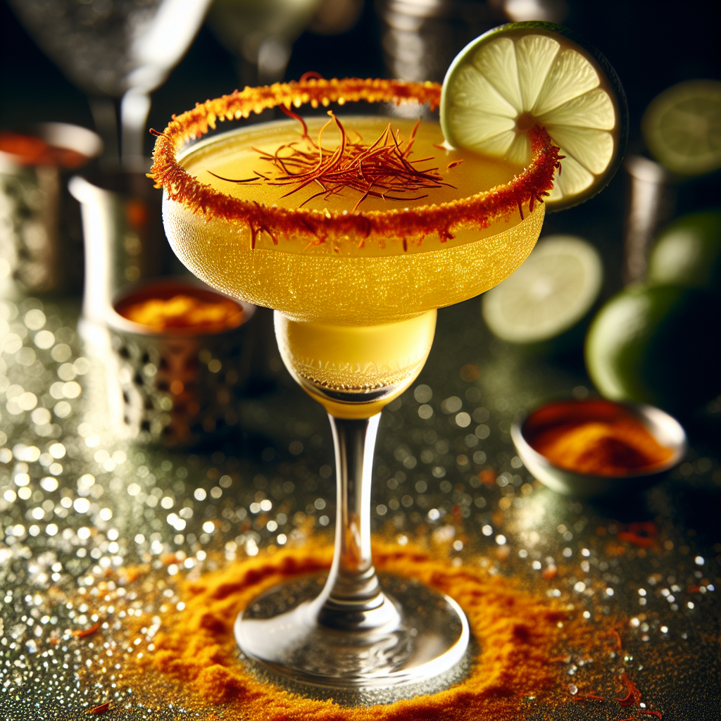 Spiced Saffron Margarita