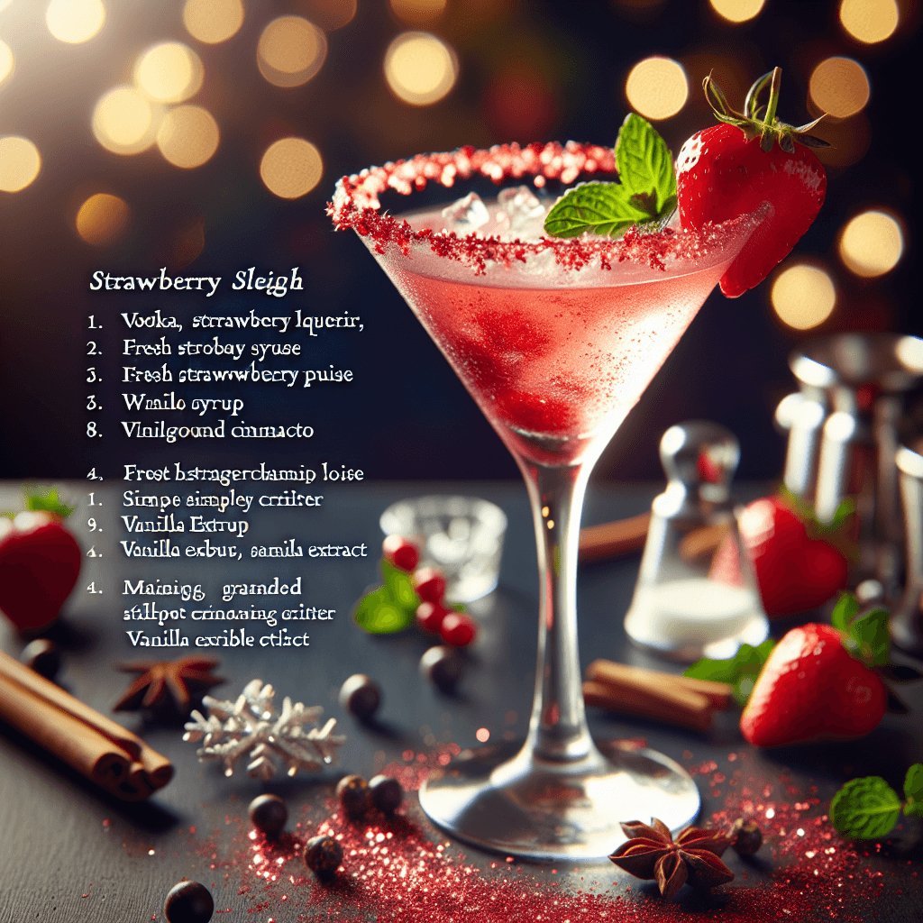 Strawberry Sleigh Martini