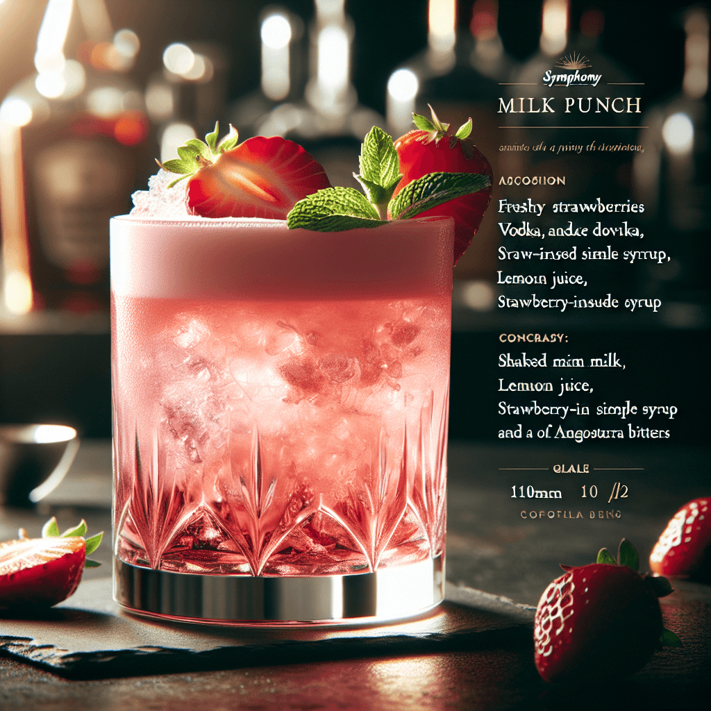 Strawberry Symphony Milk Punch