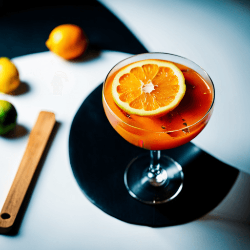 Sunrise Symphony, Vibrant citrus gin cocktail with seltzer splash