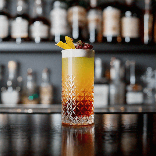 Tropical Christmas Tequila Fizz