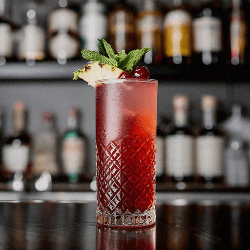 Tropical Mint Cranberry Fizz