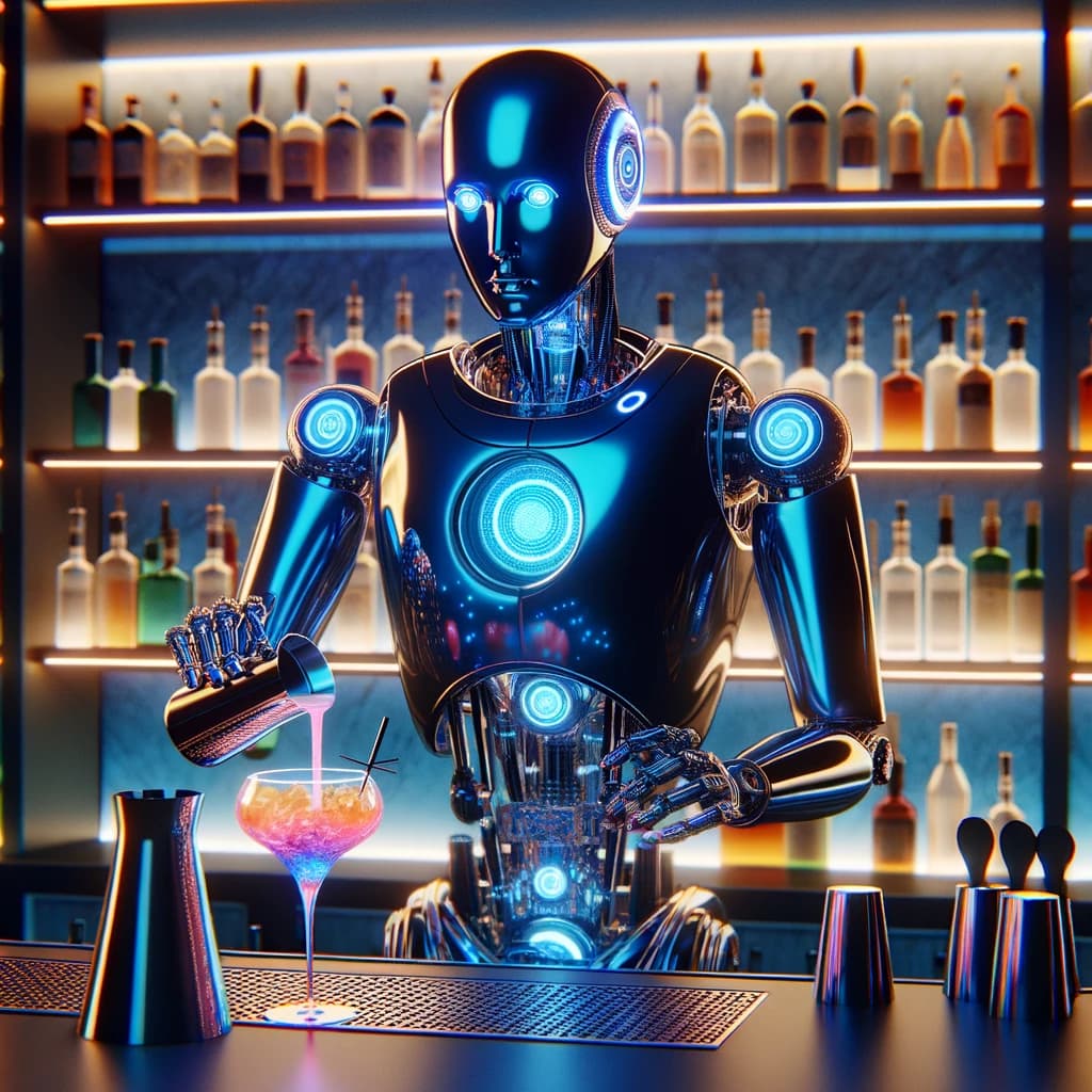 Summer cocktail being mixed at a home bar