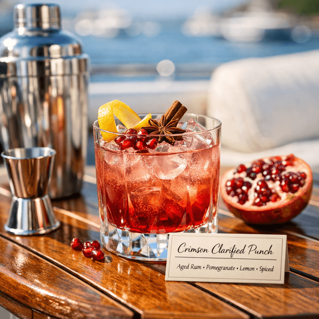 Frosted Pomegranate New Year’s Milk Punch