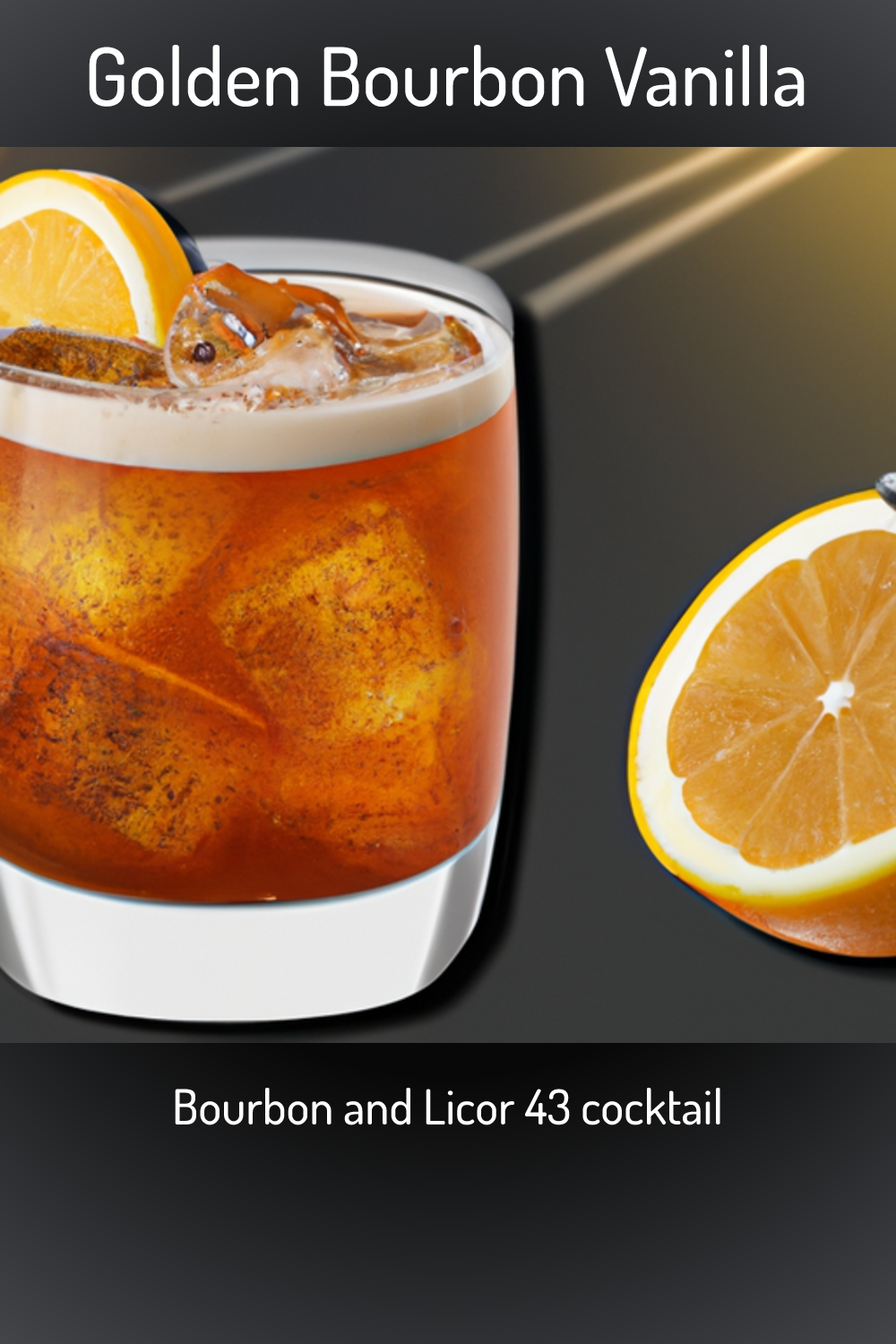 Golden Bourbon Vanilla, Bourbon and Licor 43 cocktail