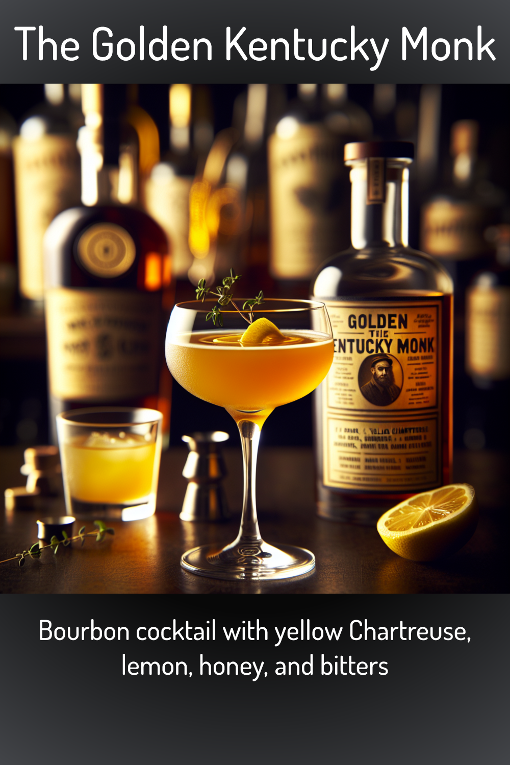 The Golden Kentucky Monk, Bourbon cocktail with yellow Chartreuse ...