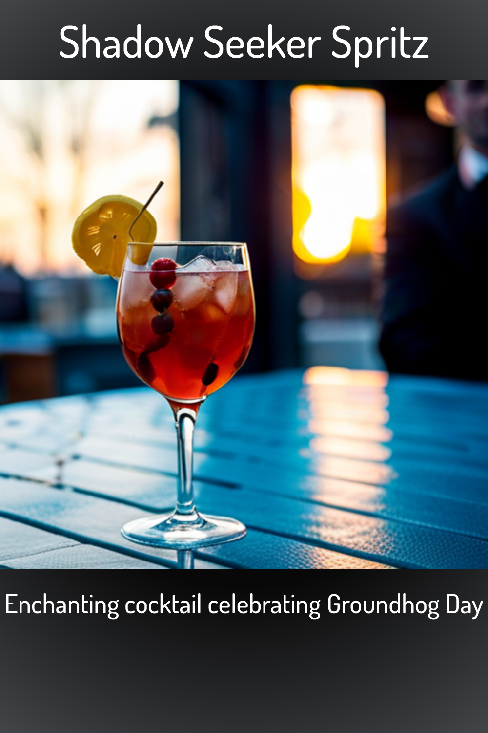 Shadow Seeker Spritz, Enchanting cocktail celebrating Groundhog Day