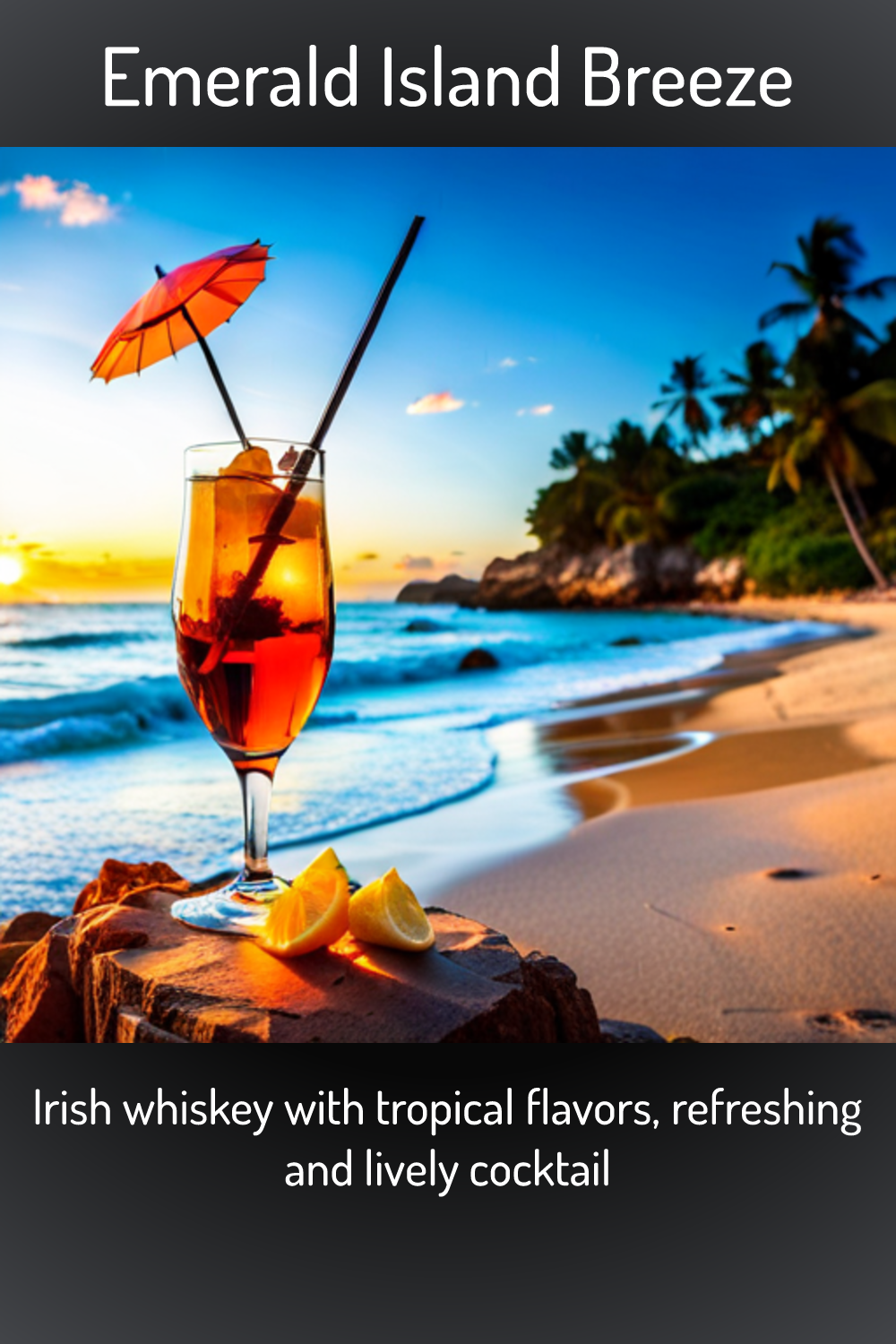 Emerald Island Breeze, Irish whiskey with tropical flavors, refreshing ...