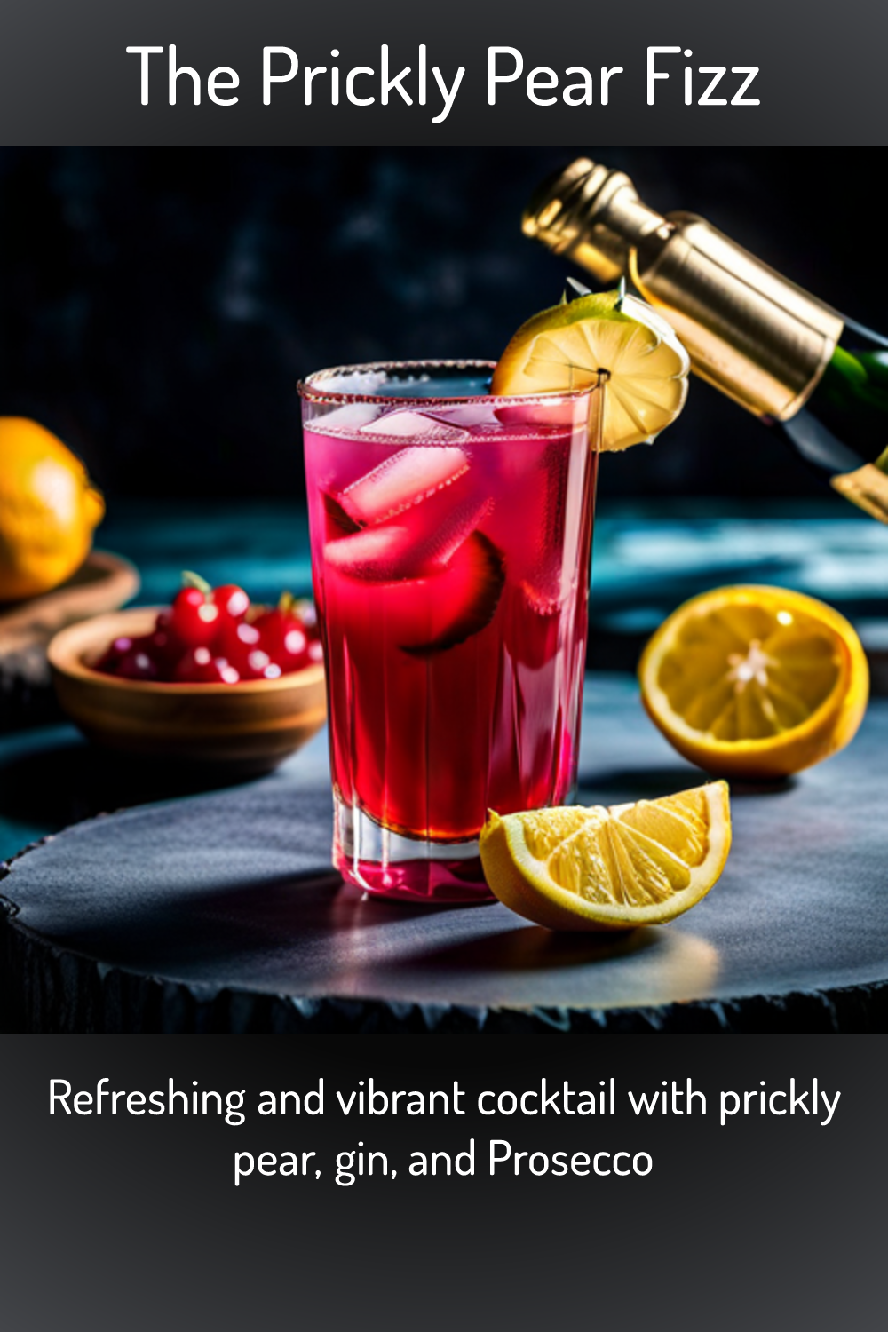 The Prickly Pear Fizz, Refreshing and vibrant cocktail with prickly ...