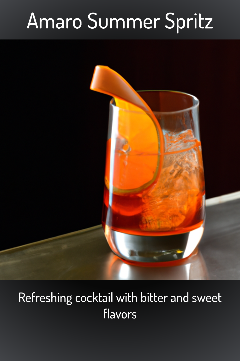 Amaro Summer Spritz, Refreshing cocktail with bitter and sweet flavors