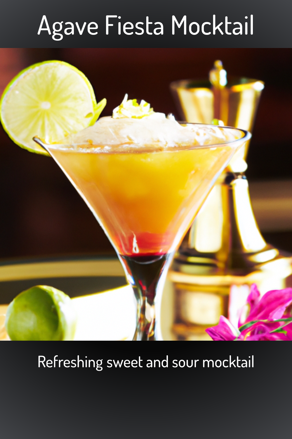 Agave Fiesta Mocktail, Refreshing sweet and sour mocktail