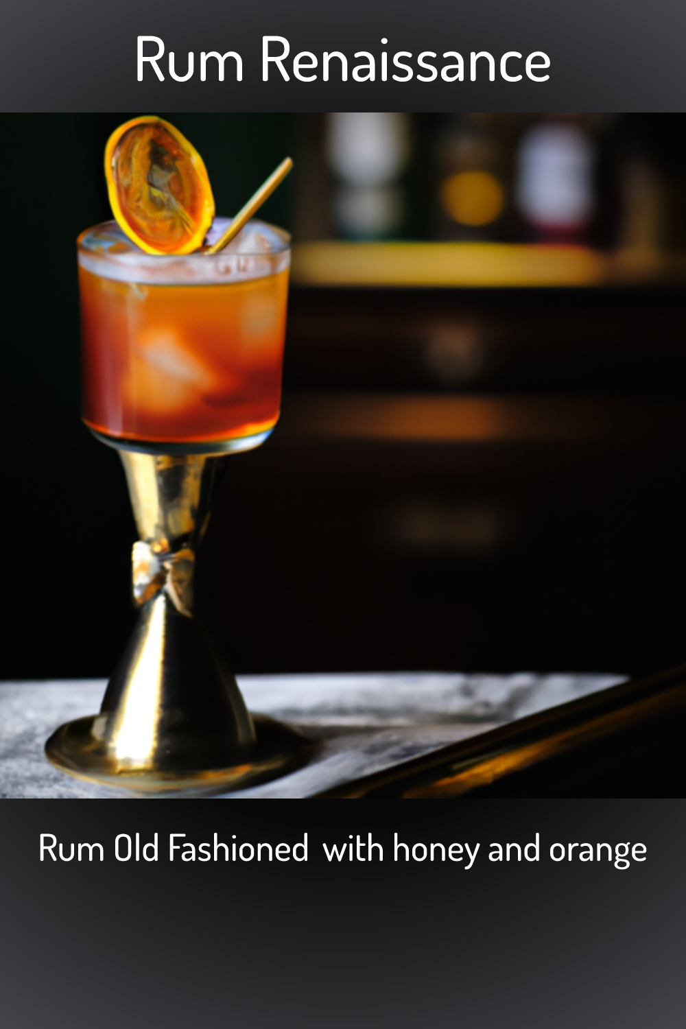 Rum Renaissance, Rum Old Fashioned with honey and orange