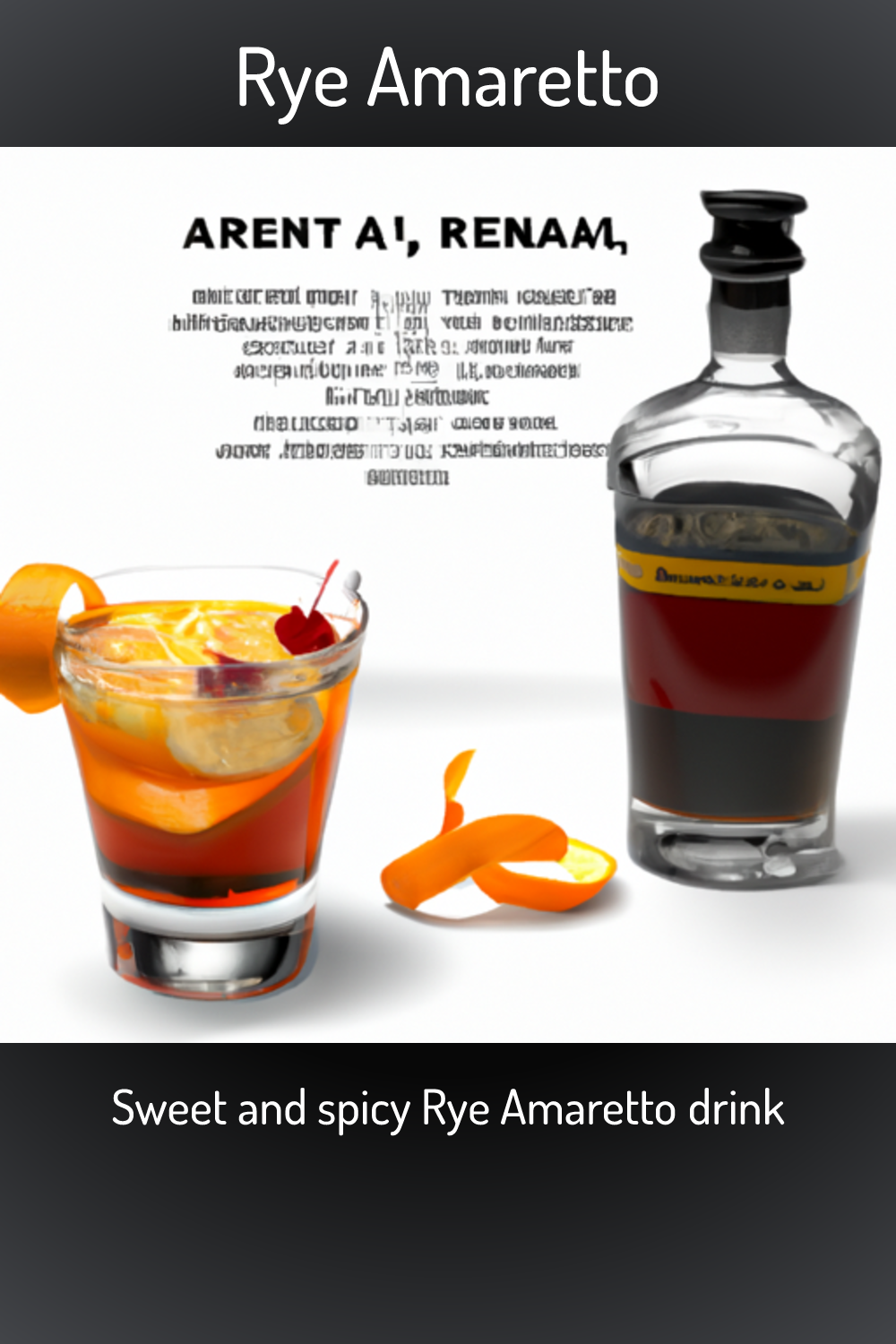 Rye Amaretto, Sweet and spicy Rye Amaretto drink