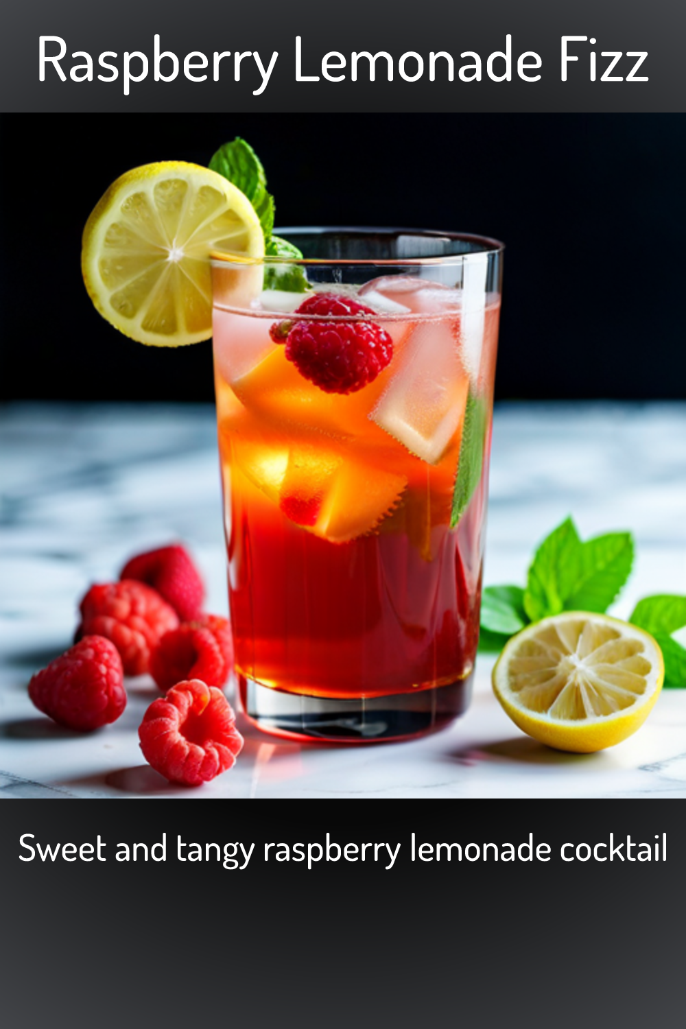 Raspberry Lemonade Fizz, Sweet and tangy raspberry lemonade