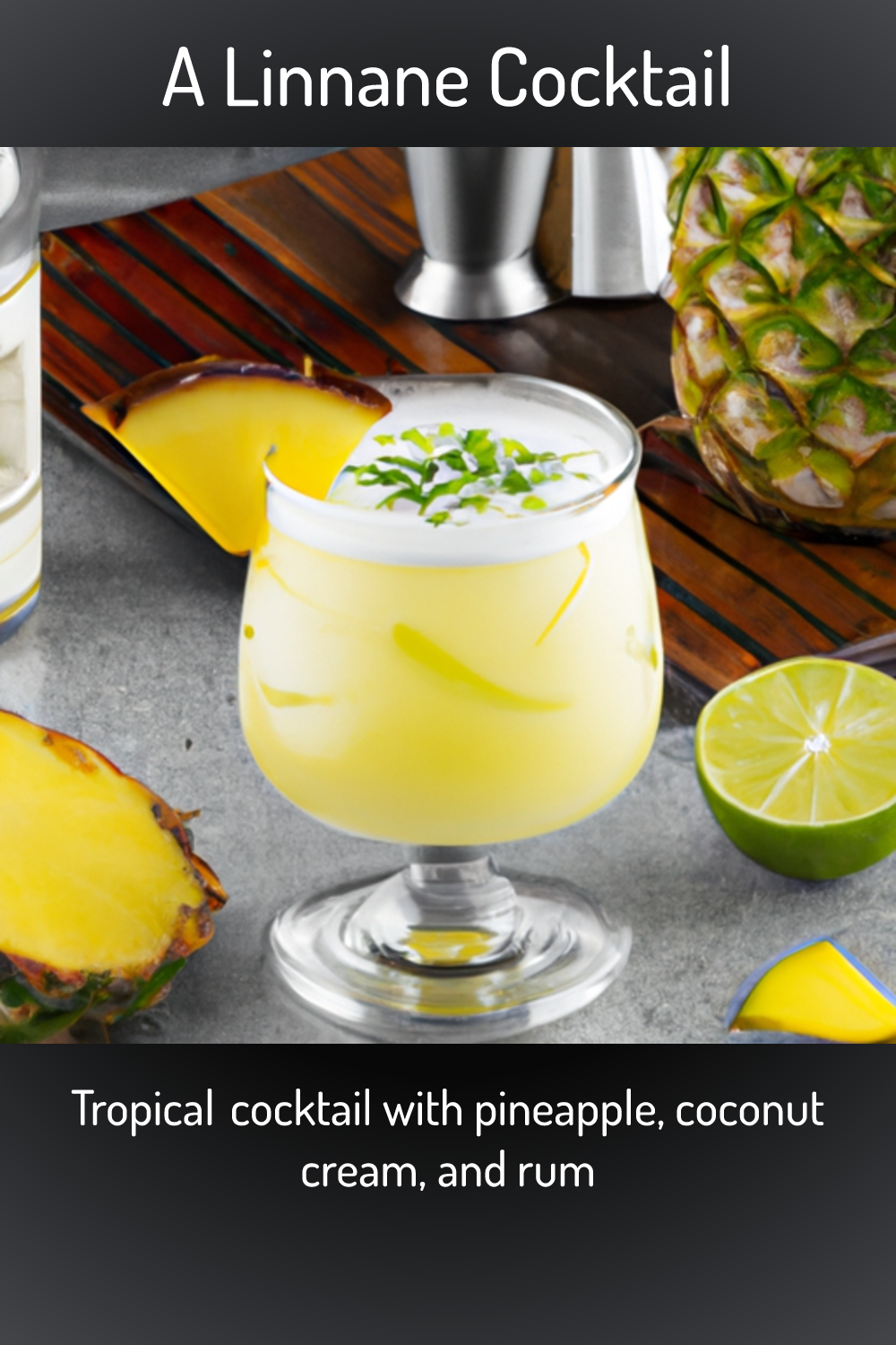 A Linnane Cocktail, Tropical cocktail with pineapple, coconut cream ...