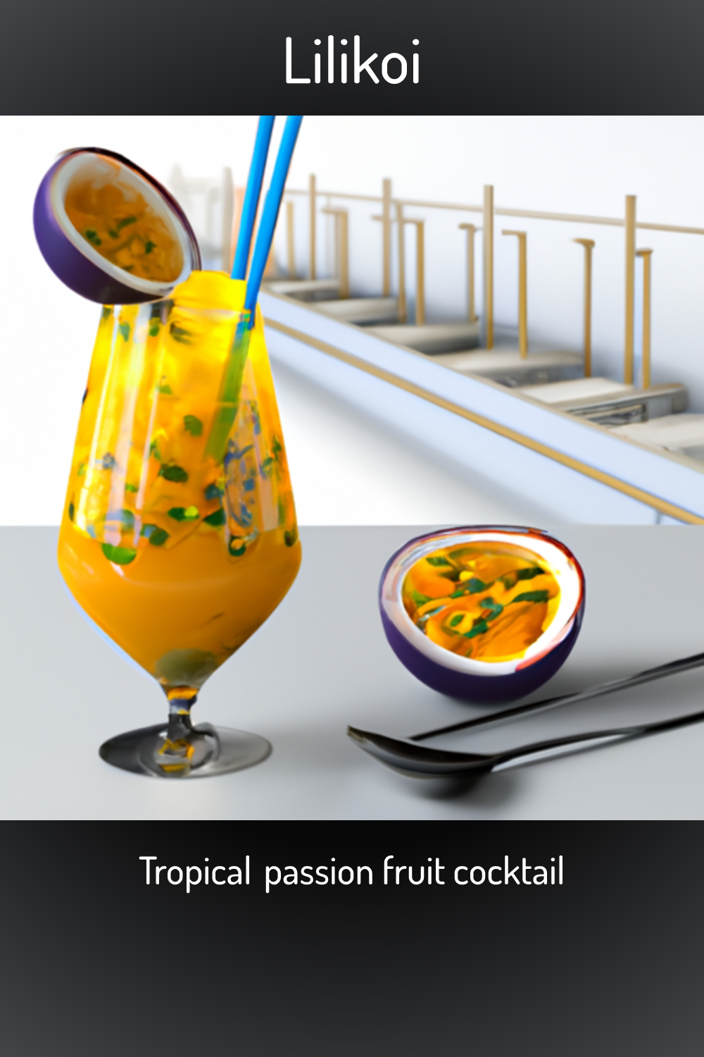 Lilikoi, Tropical passion fruit cocktail 