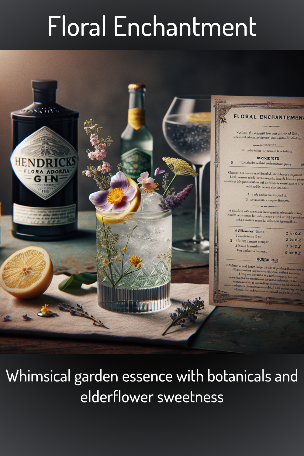 Floral Enchantment, Whimsical garden essence with botanicals and ...