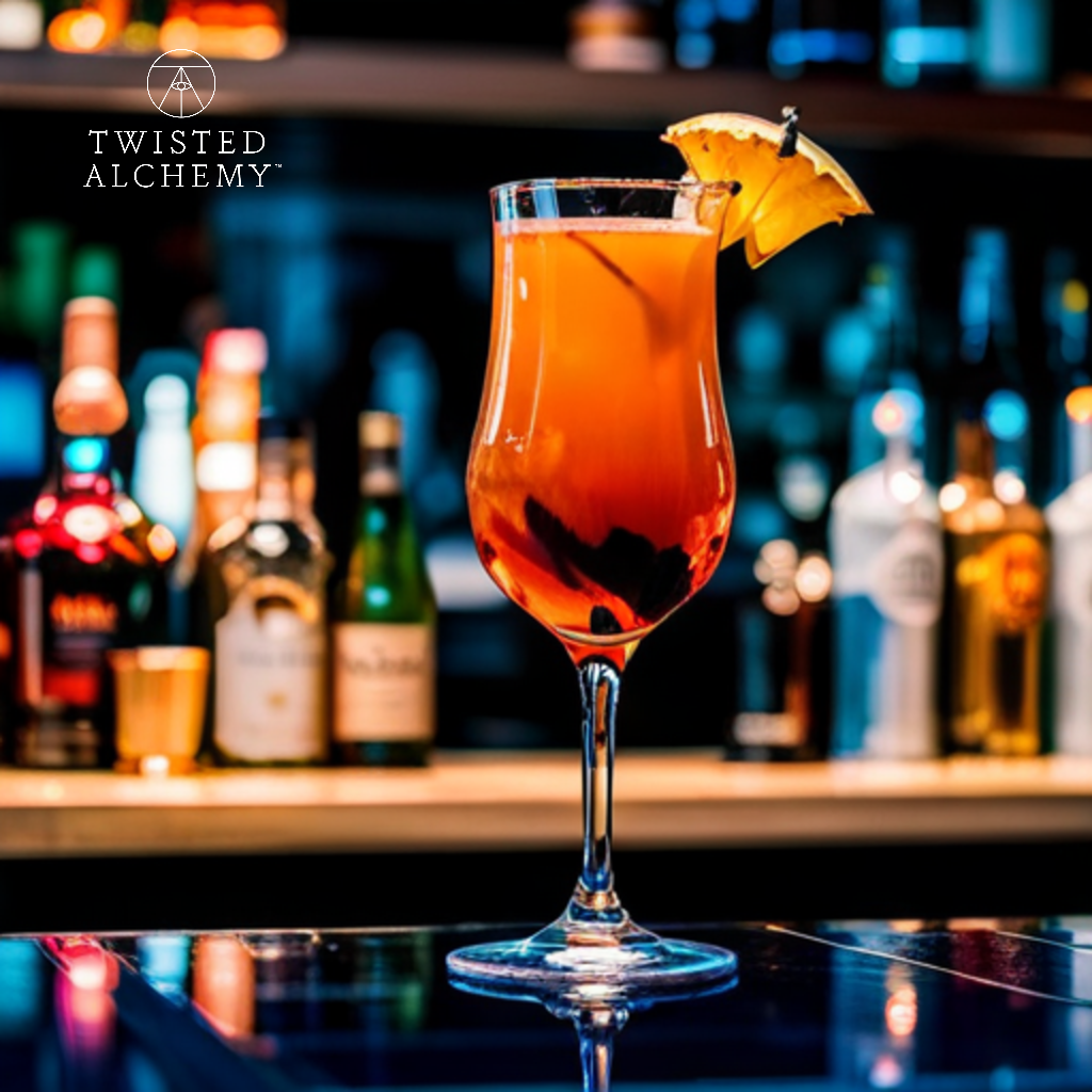 Twisted Sunset Brandy Cocktail